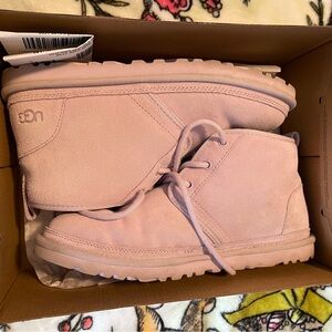 UGG Neumal Lace-Up Ankle Boots in Orchid